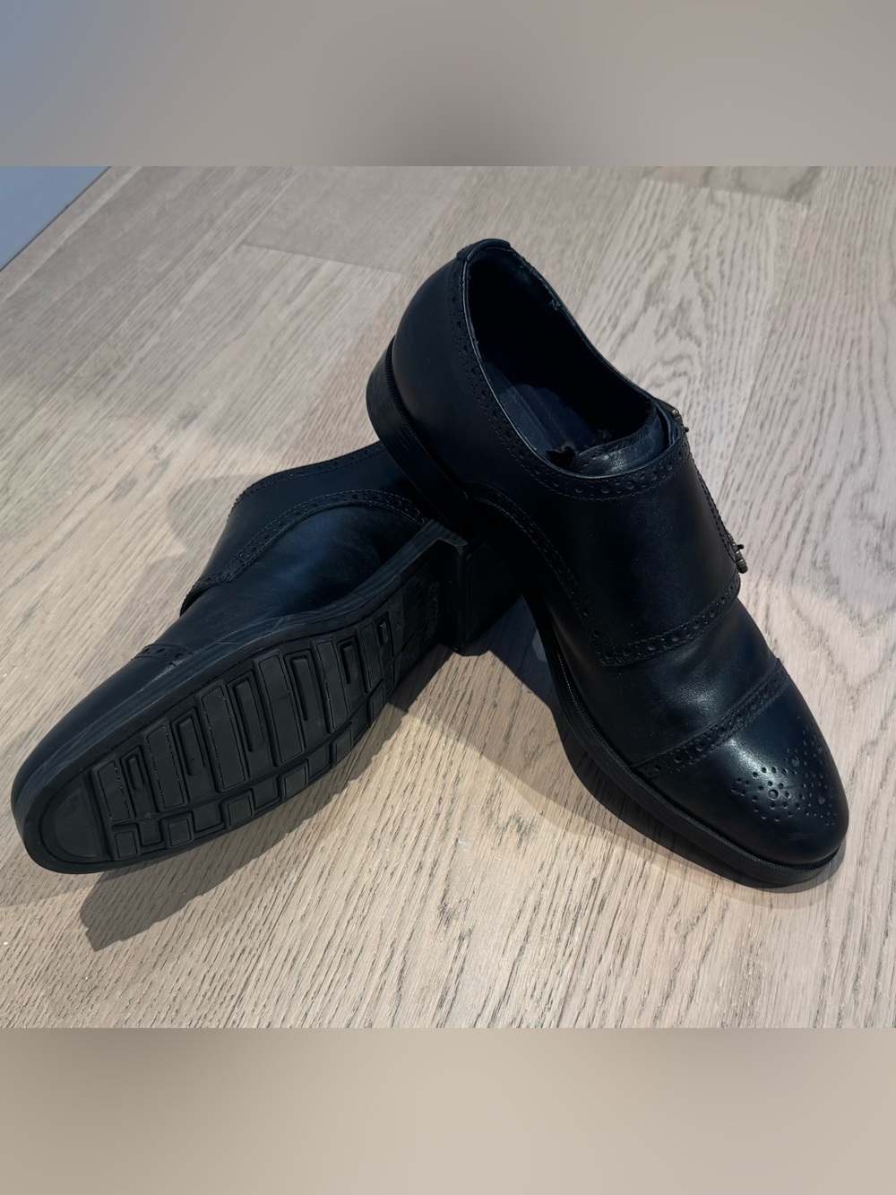 Cole Haan Jefferson Grand Double C26166 Mens Black Oxfords Monk Strap Shoes 9.5